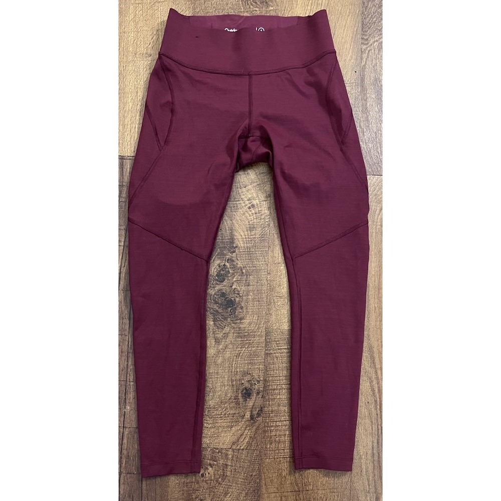 Outdoor Voices Leggings Yoga Pants Women's Size Small Pull On Active Dark Red
